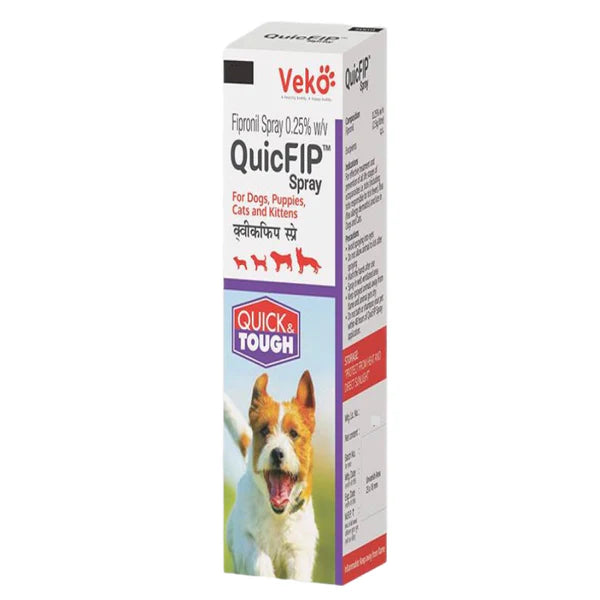 Veko QuicFIP Spray (Fipronil) for Dogs and Cats (100ml)