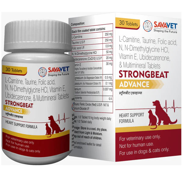 Savavet Strongbeat Advance Tablet for Dogs & Cats (pack of 30 tablets)