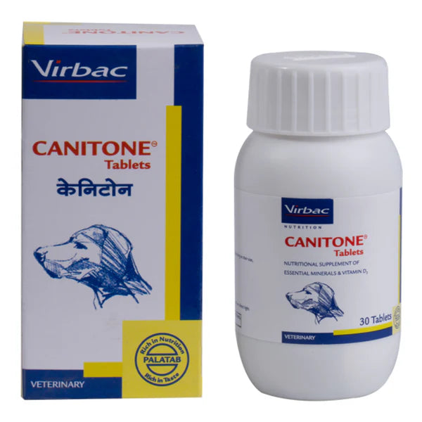 Virbac Canitone Tablets (30 tablets) and Nutrich Tablets (60 Tablets) for Dogs & Cats Combo