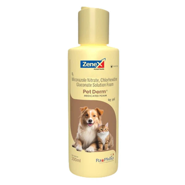 Zenex Pet Derm Shampoo (Medicated Foam) For Dogs and Cats