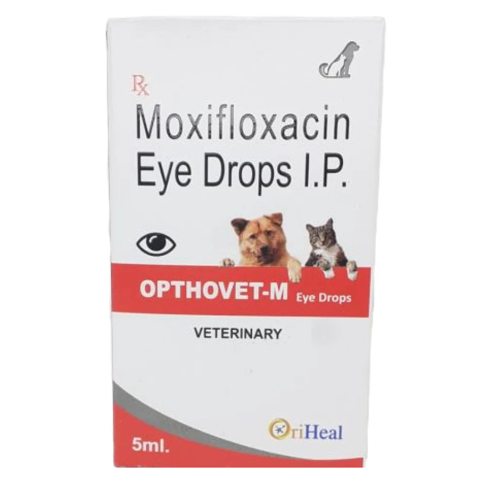 Oriheal Opthovet M (Moxifloxacin) Eye Drops 5ml for Dogs and Cats