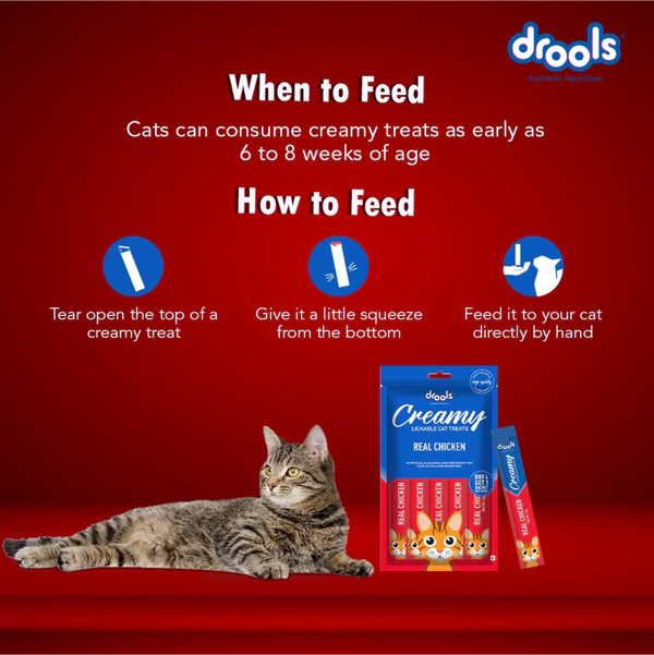 Drools Real Chicken and Crab & Chicken Creamy Cat Treats Combo