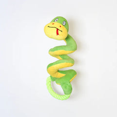 Skatrs Snake Plush Toy with Rope for Dogs and Cats