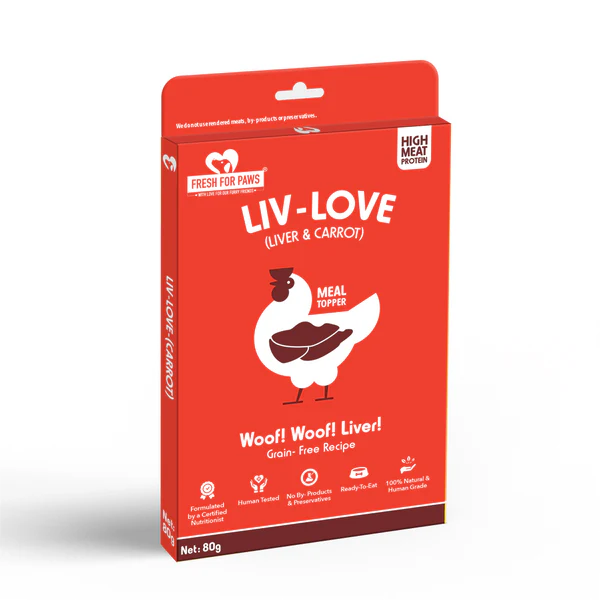 Fresh For Paws Chicken Liver Pumpkin Liv Love & Chicken Liver Carrot Liv Love Supplement for Dogs