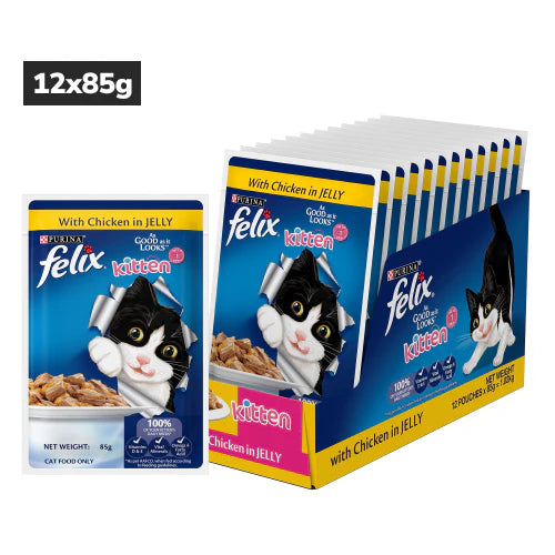 Purina Felix Chicken with Jelly Complete and Balanced Kitten Cat Wet Food