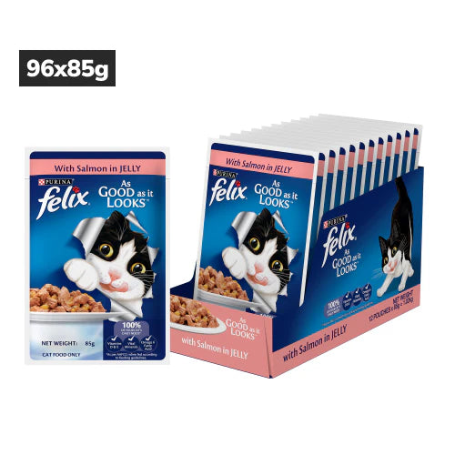 Purina Felix Salmon with Jelly Adult Complete and Balanced Cat Wet Food