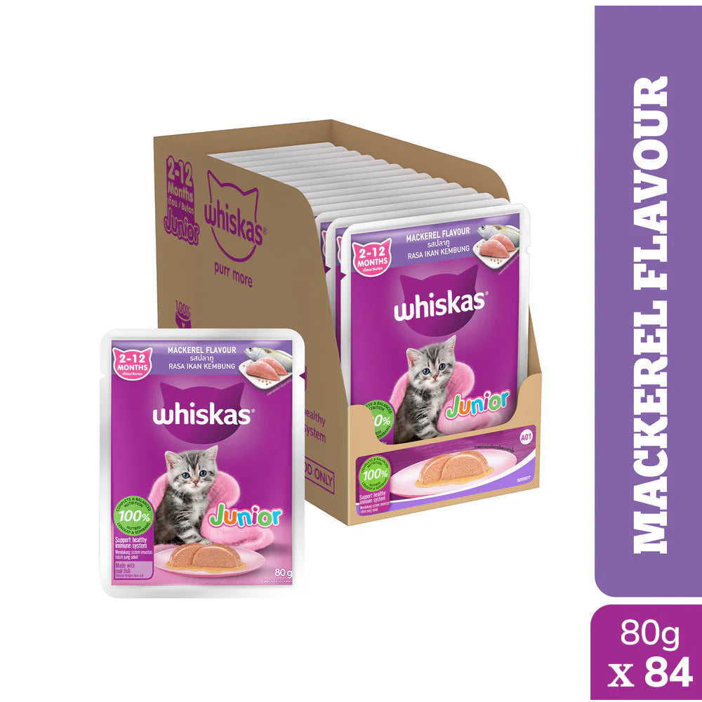 Whiskas Junior Mackerel Flavour Kitten (2-12 months) Cat Wet Food